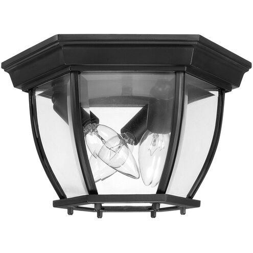 Outdoor 3 Light 11 inch Black Outdoor Flush Mount