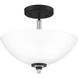 Conrad 2 Light 13 inch Brushed Nickel Semi-Flush Mount Ceiling Light