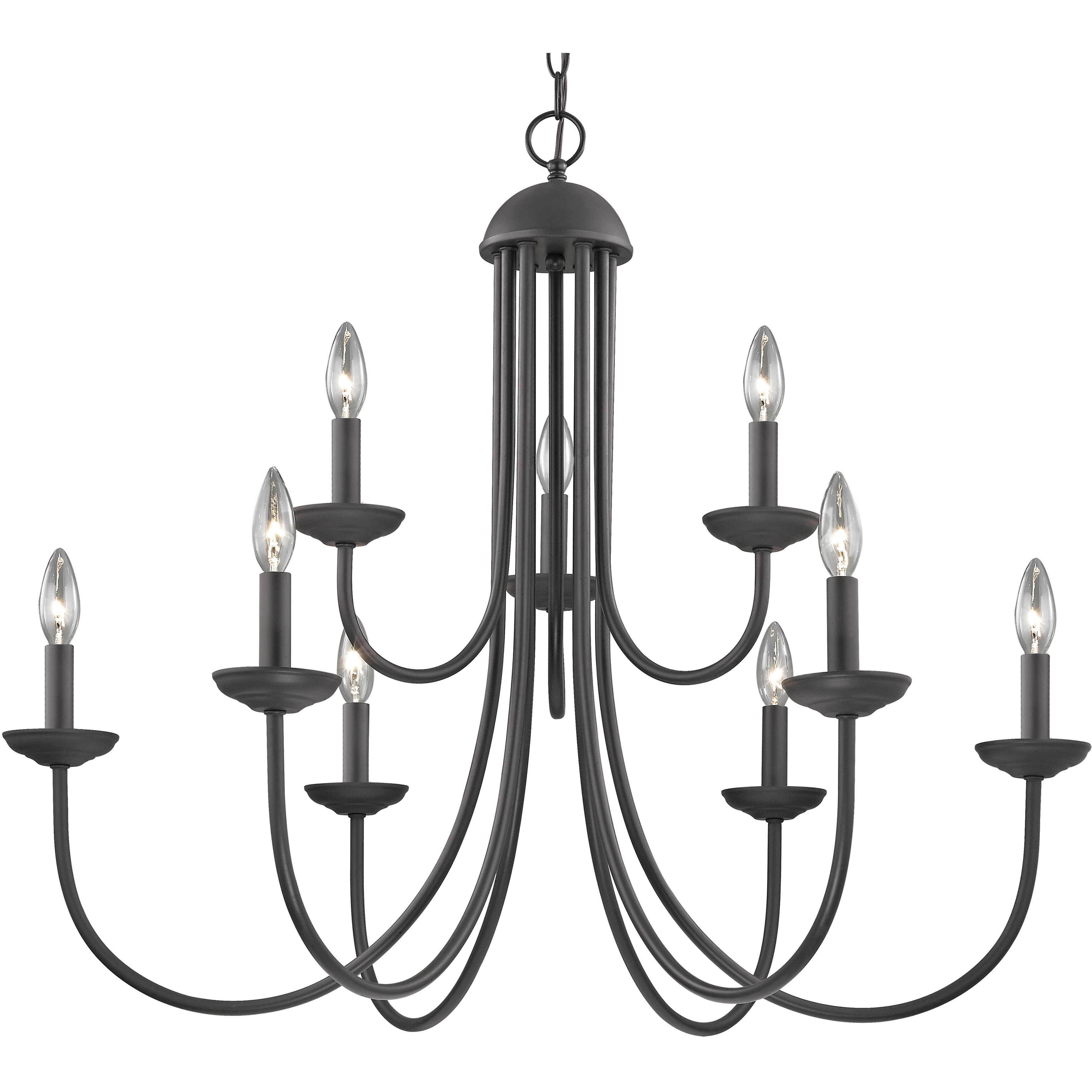 Montgomery 9 Light 34 inch Oil Rubbed Bronze Chandelier Ceiling Light