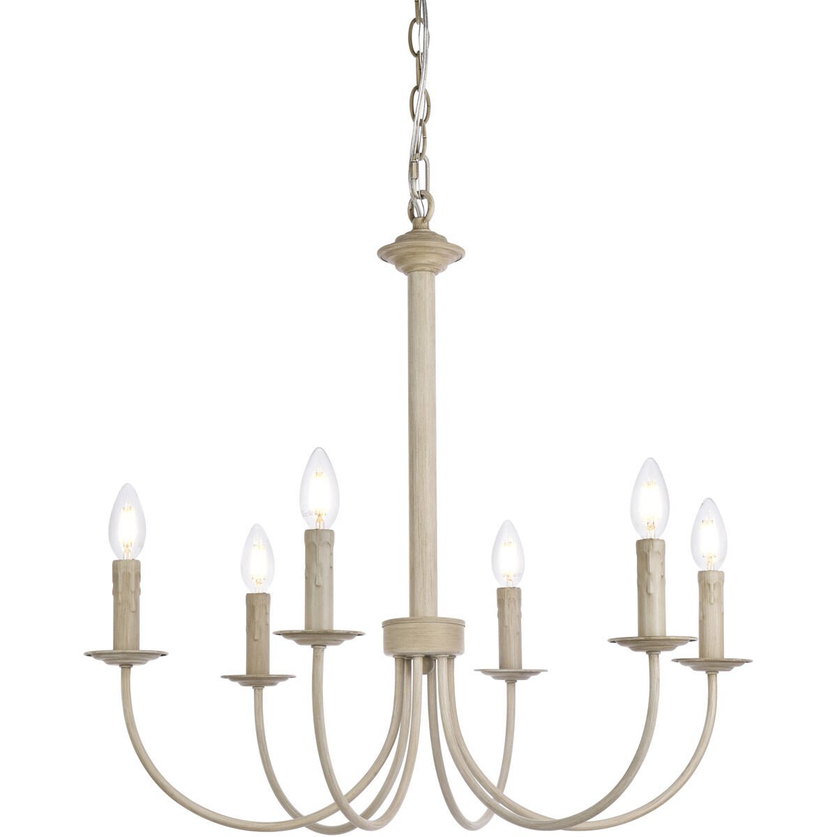 Brielle 6 Light 26 inch Weathered Dove Pendant Ceiling Light