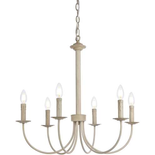 Brielle 6 Light 26 inch Weathered Dove Pendant Ceiling Light
