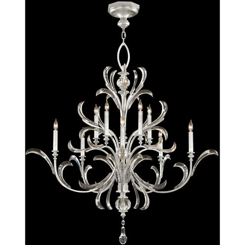 Beveled Arcs 10 Light 56 inch Silver Chandelier Ceiling Light in Silver Leaf