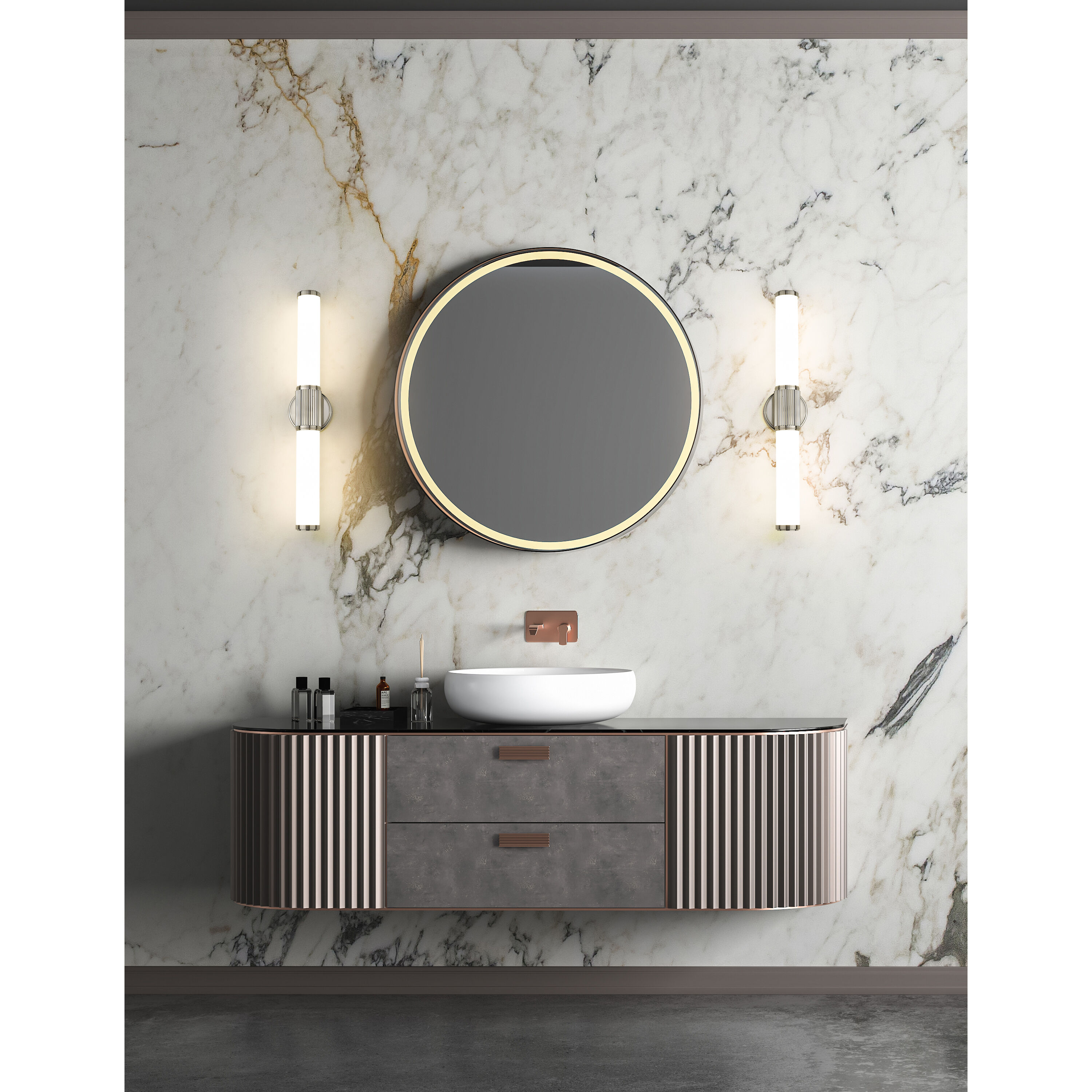 Solange LED 25.5 inch Brushed Nickel Bath Vanity Wall Light