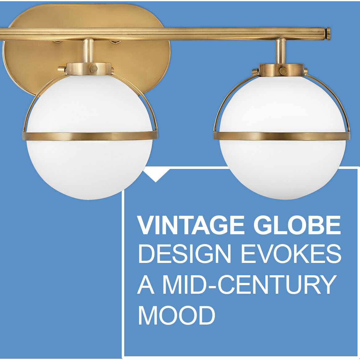 Hollis LED 24 inch Heritage Brass Vanity Light Wall Light