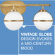 Hollis LED 24 inch Heritage Brass Vanity Light Wall Light