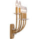 Atella 5 Light 12 inch Ashen Gold Wall Sconce Wall Light