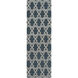 Lucka 96 X 30 inch Navy, Cream Rug