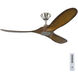 Maverick 52 inch Brushed Steel with Koa Blades Ceiling Fan