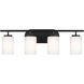 Oslo 4 Light 28 inch Midnight Black Wall Bath Fixture Wall Light