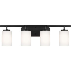 Oslo 4 Light 28 inch Midnight Black Wall Bath Fixture Wall Light