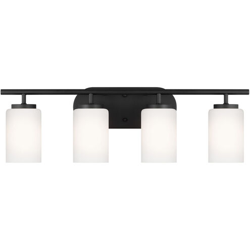 Oslo 4 Light 28 inch Midnight Black Wall Bath Fixture Wall Light