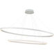 Ovale LED 28.25 inch White Chandelier Ceiling Light