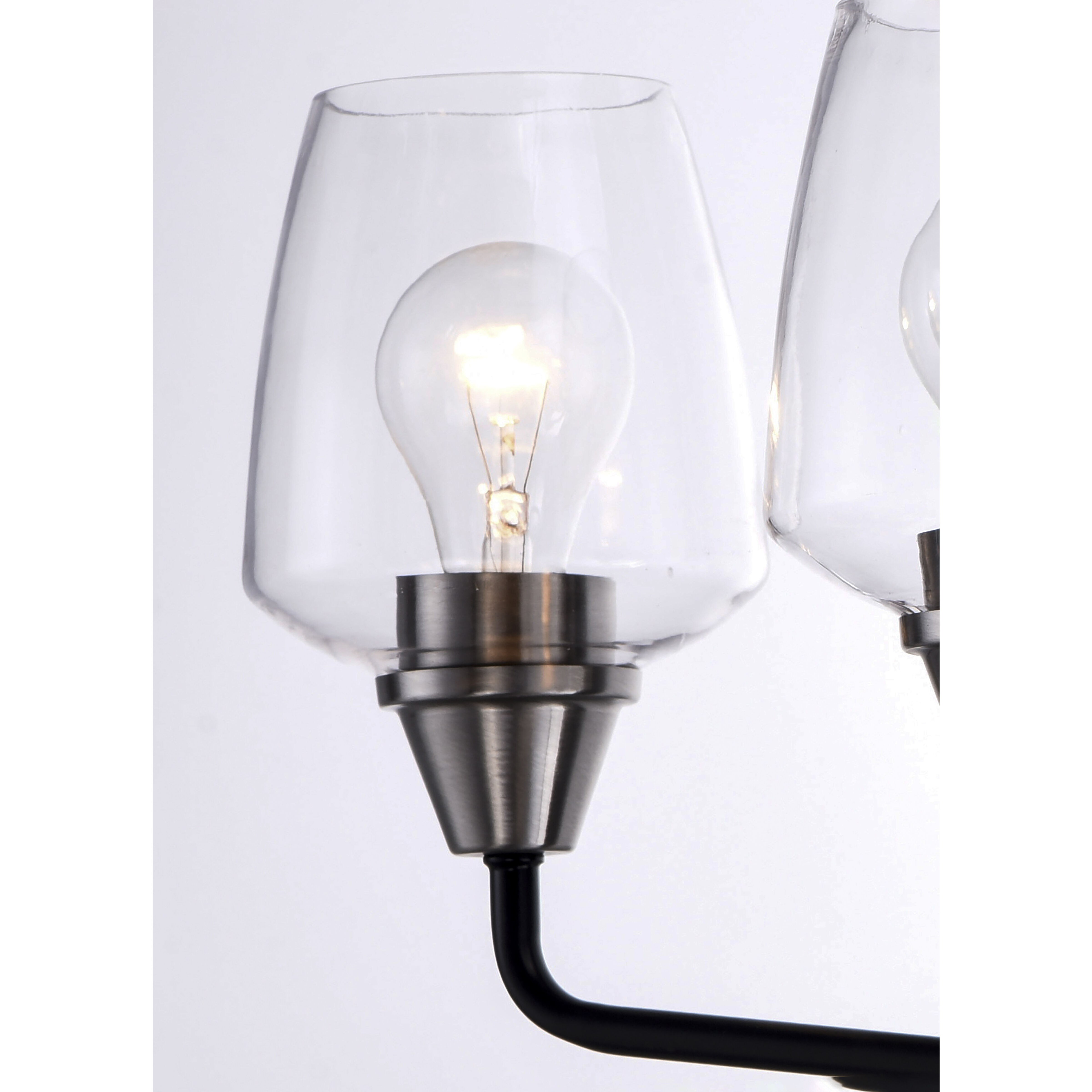 Goblet 4 Light 26 inch Black/Satin Nickel Bath Vanity Wall Light in Black and Satin Nickel