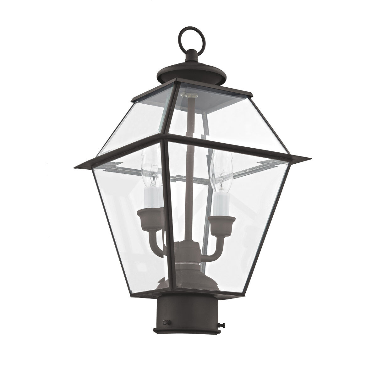 Westover 2 Light 17 inch Bronze Outdoor Post Top Lantern