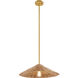 Bohemian 1 Light 20 inch Natural Brass Pendant Ceiling Light