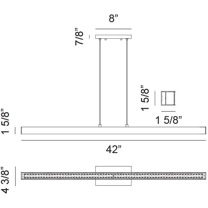 Presley LED 1.63 inch Matte Black Chandelier Ceiling Light