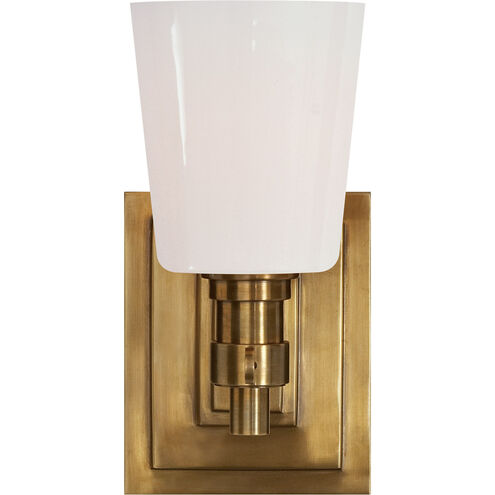 Thomas O'Brien Bryant2 1 Light 4 inch Hand-Rubbed Antique Brass Single Bath Sconce Wall Light
