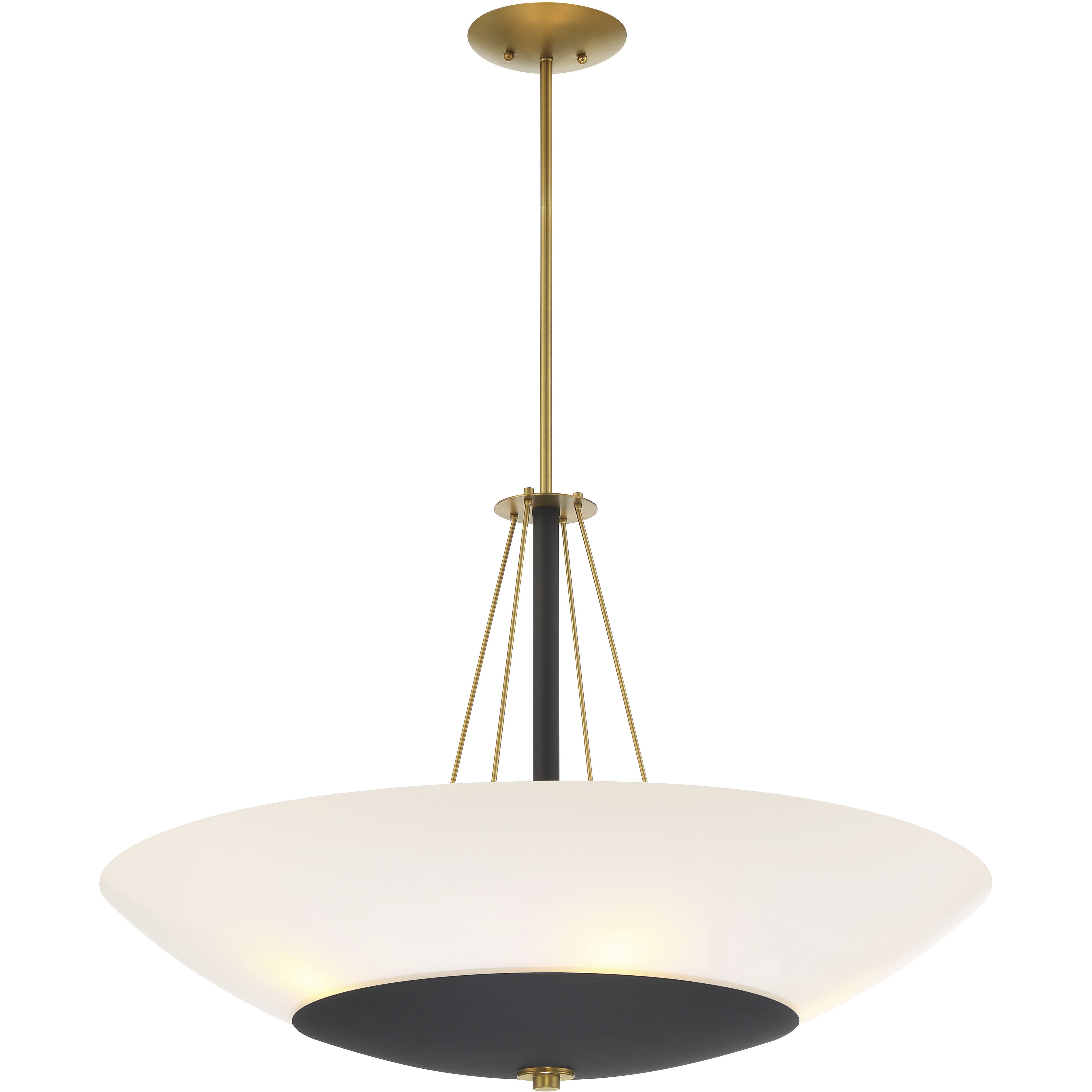 BAX 5 Light 32 inch Sand Coal and Soft Brass Pendant Ceiling Light