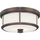 ML 3 Light 16 inch Harvard Court Bronze Flush Mount Ceiling Light
