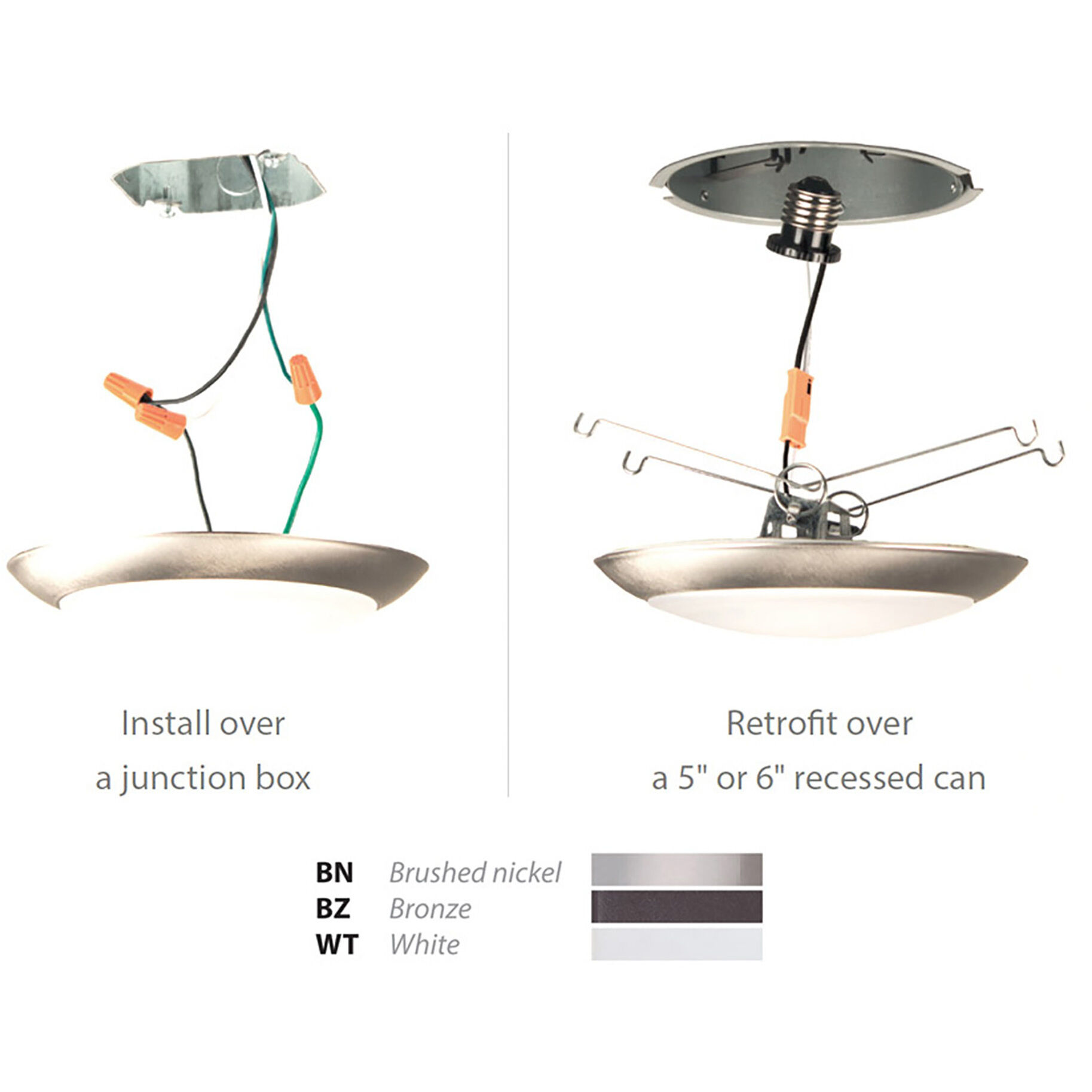 Disc LED 7.4 inch Bronze Flush Mount Ceiling Light in 3000K, 1, WAC Limited