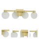 Axiom 4 Light 30 inch Aged Brass Vanity Light Wall Light