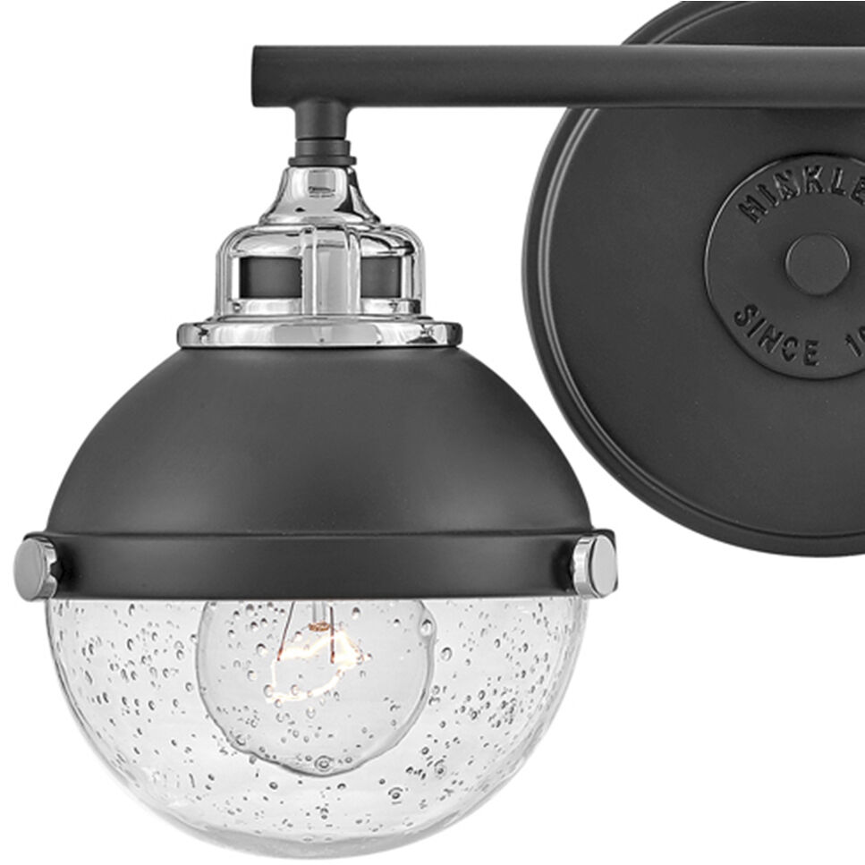 Fletcher 2 Light 16 inch Black with Chrome Vanity Light Wall Light in Black/Chrome