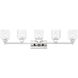 Aragon 5 Light 42 inch Polished Chrome Vanity Sconce Wall Light
