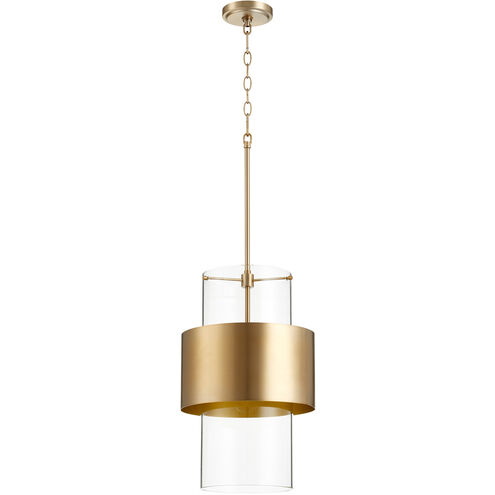 Fort Worth 1 Light 12 inch Aged Brass Pendant Ceiling Light