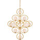Storrs 14 Light 34 inch Contemporary Gold Leaf and Contemporary Gold Chandelier Ceiling Light