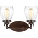 Belton 2 Light 15 inch Bronze Wall Bath Fixture Wall Light