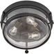 Harper 3 Light 15.75 inch Black Indoor Flush Mount Ceiling Light