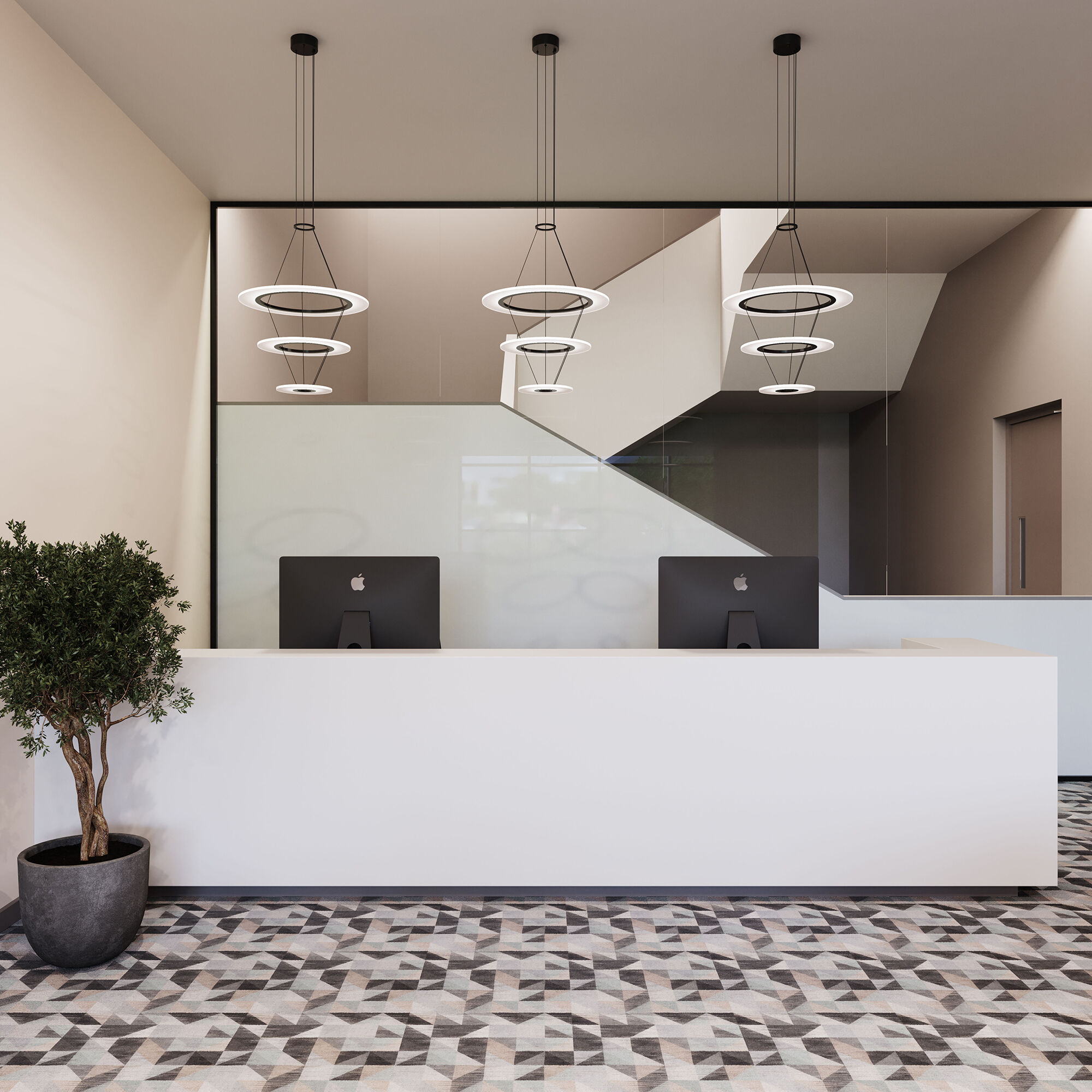 Arctic Rings LED 30.5 inch Satin Black Ring Pendant Ceiling Light