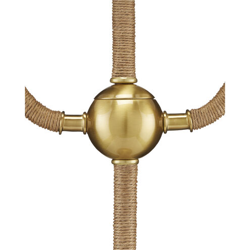 Sirocco 22.25 inch 40 watt Natural and Antique Brass Desk Lamp Portable Light