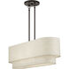 Manorwood 4 Light 36 inch English Bronze Linear Chandelier Ceiling Light, Large