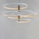Hoopla LED 45.25 inch White and Gold Single Pendant Ceiling Light in White/Gold