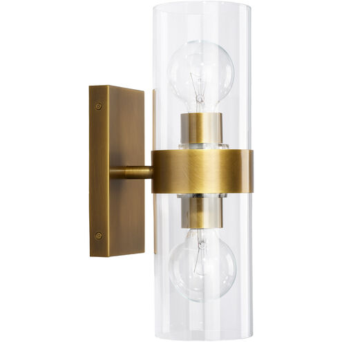 Chatham 2 Light 5 inch Antique Brass Wall Sconce Wall Light