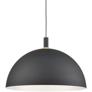 Archibald 1 Light 31.5 inch Black with Gold Detail Pendant Ceiling Light