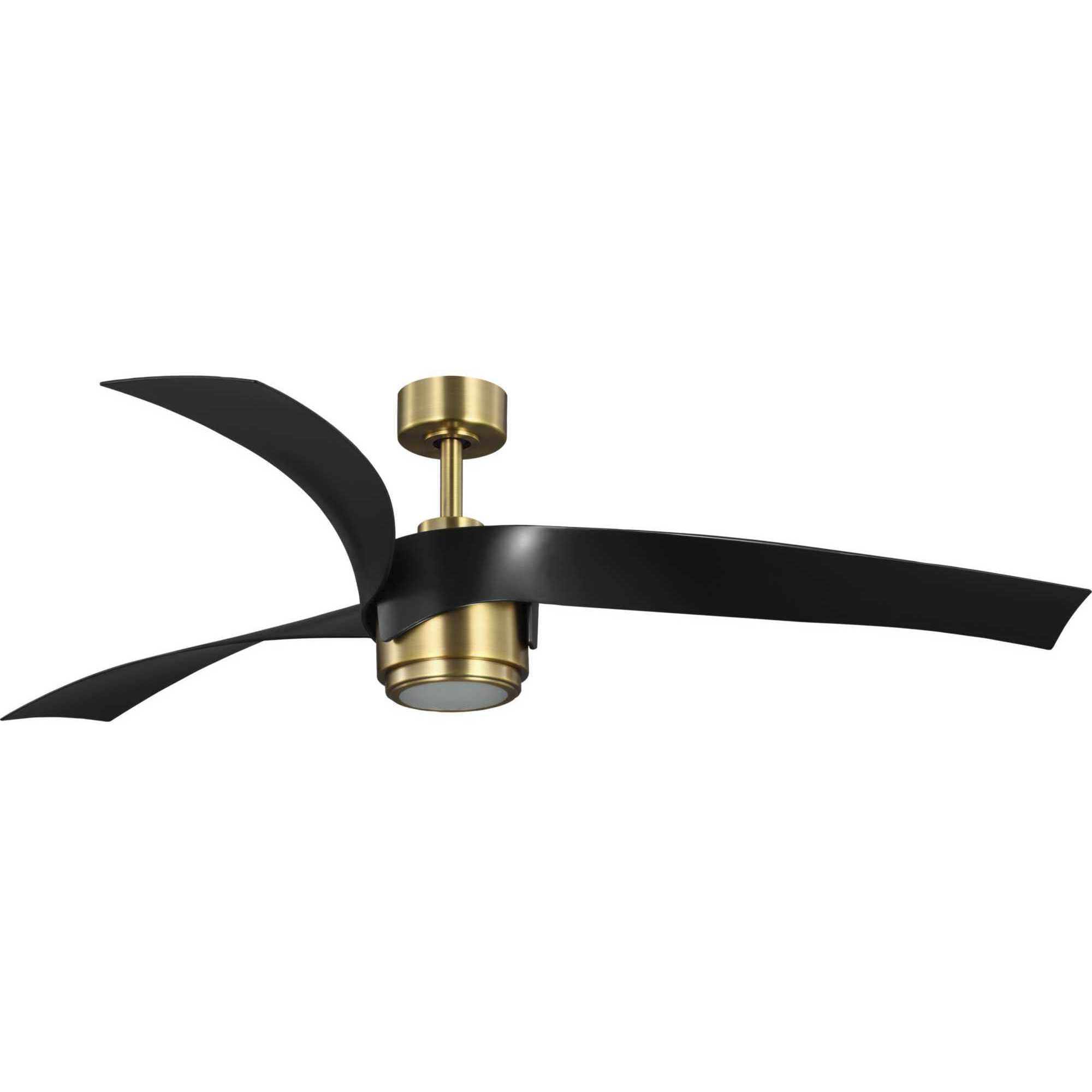 Insigna 60 inch Vintage Brass with Matte Black Blades Ceiling Fan