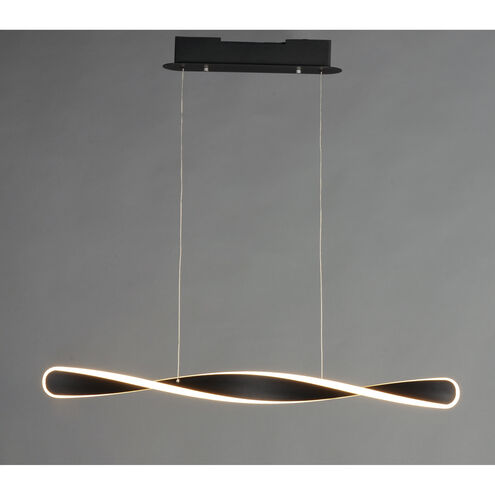 Pirouette LED 40 inch Black Linear Pendant Ceiling Light