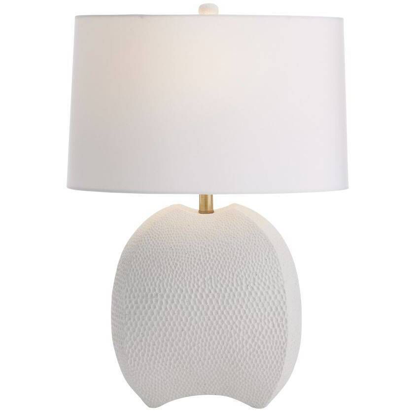 Fairbanks 26.5 inch 150.00 watt White and Antique Brass Lamp Portable Light