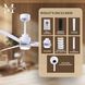 Atlas Alessandra-LK 42 inch Matte White Indoor/Outdoor Ceiling Fan