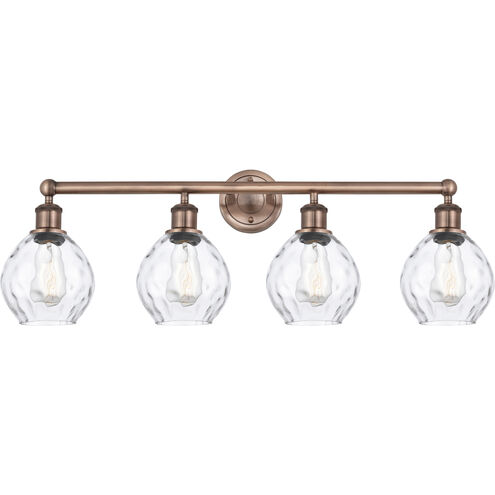 Waverly 4 Light 33 inch Antique Copper Bath Vanity Light Wall Light