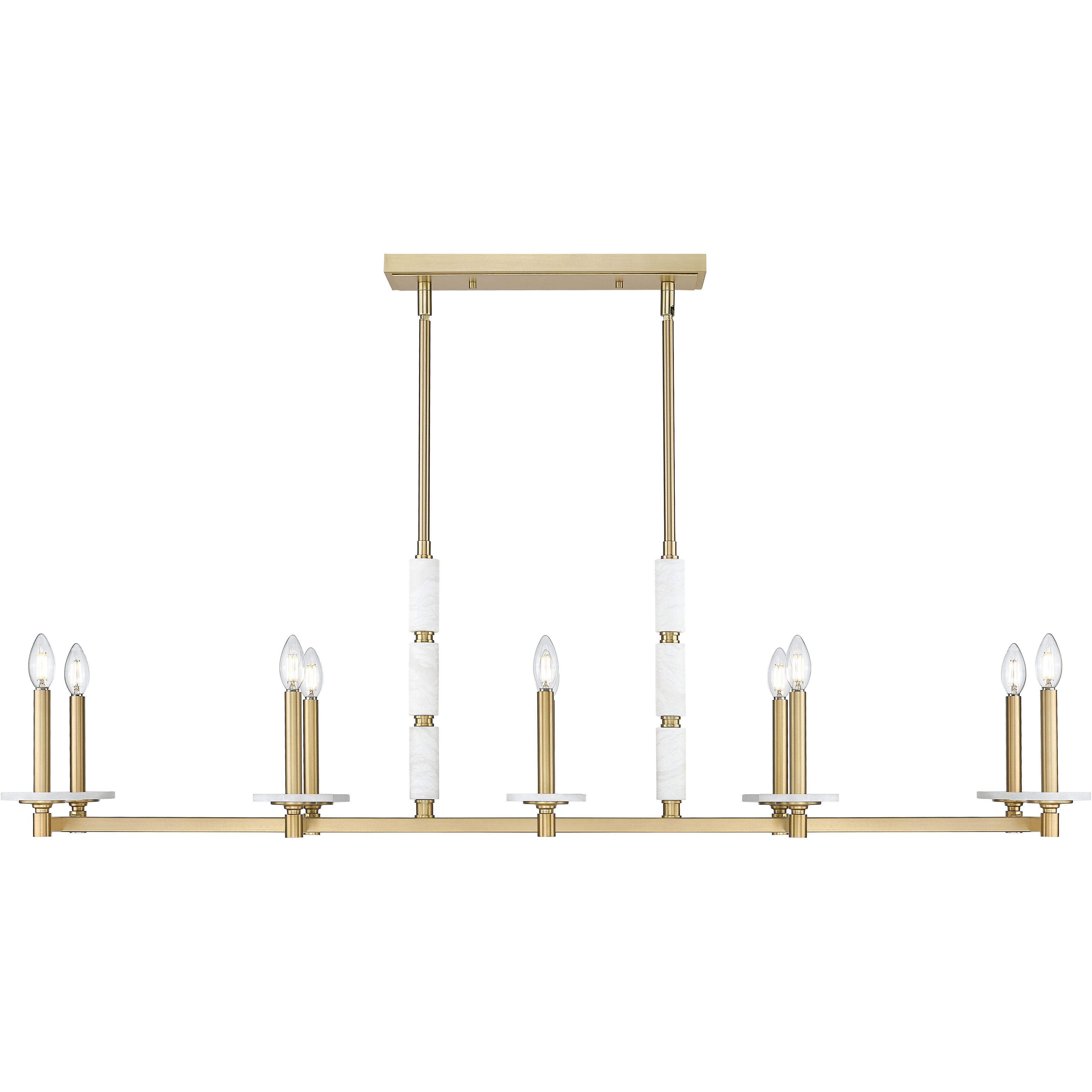 Kaden Linear Chandelier Ceiling Light in Modern Gold