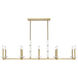 Kaden Linear Chandelier Ceiling Light in Modern Gold