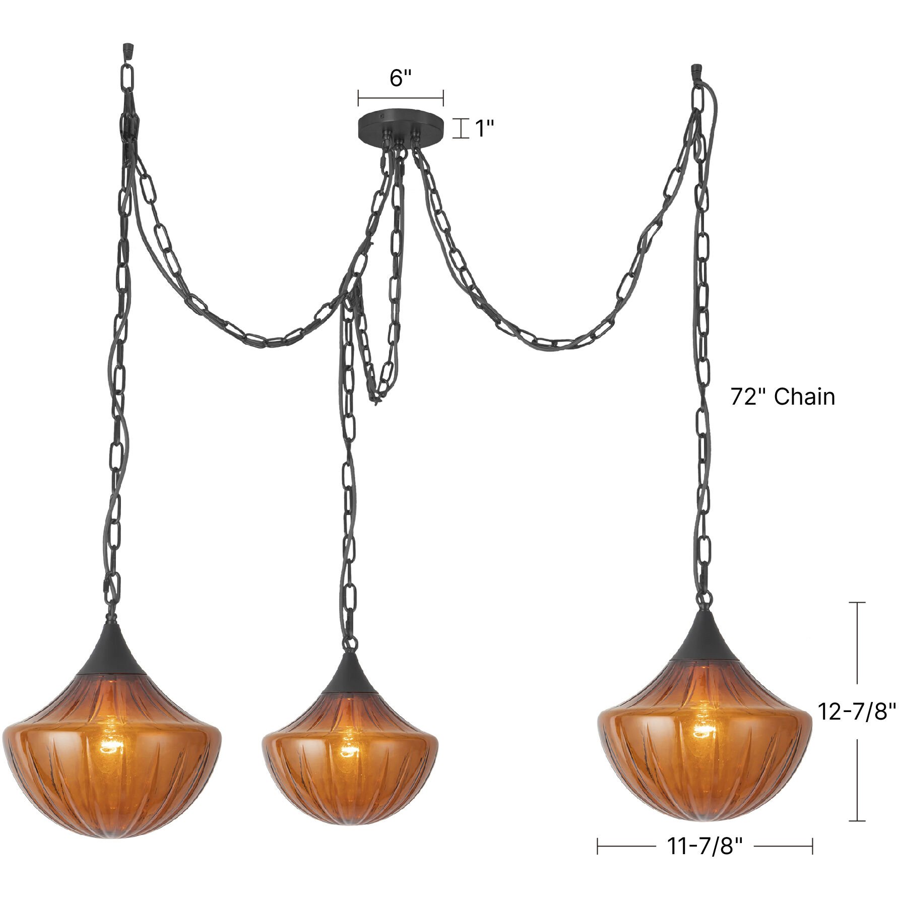 Alora Mood Farrah Multi Pendant Ceiling Light in Brushed Gold