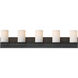 Lateral 5 Light 36 inch Black Bath Vanity Wall Light in Satin White