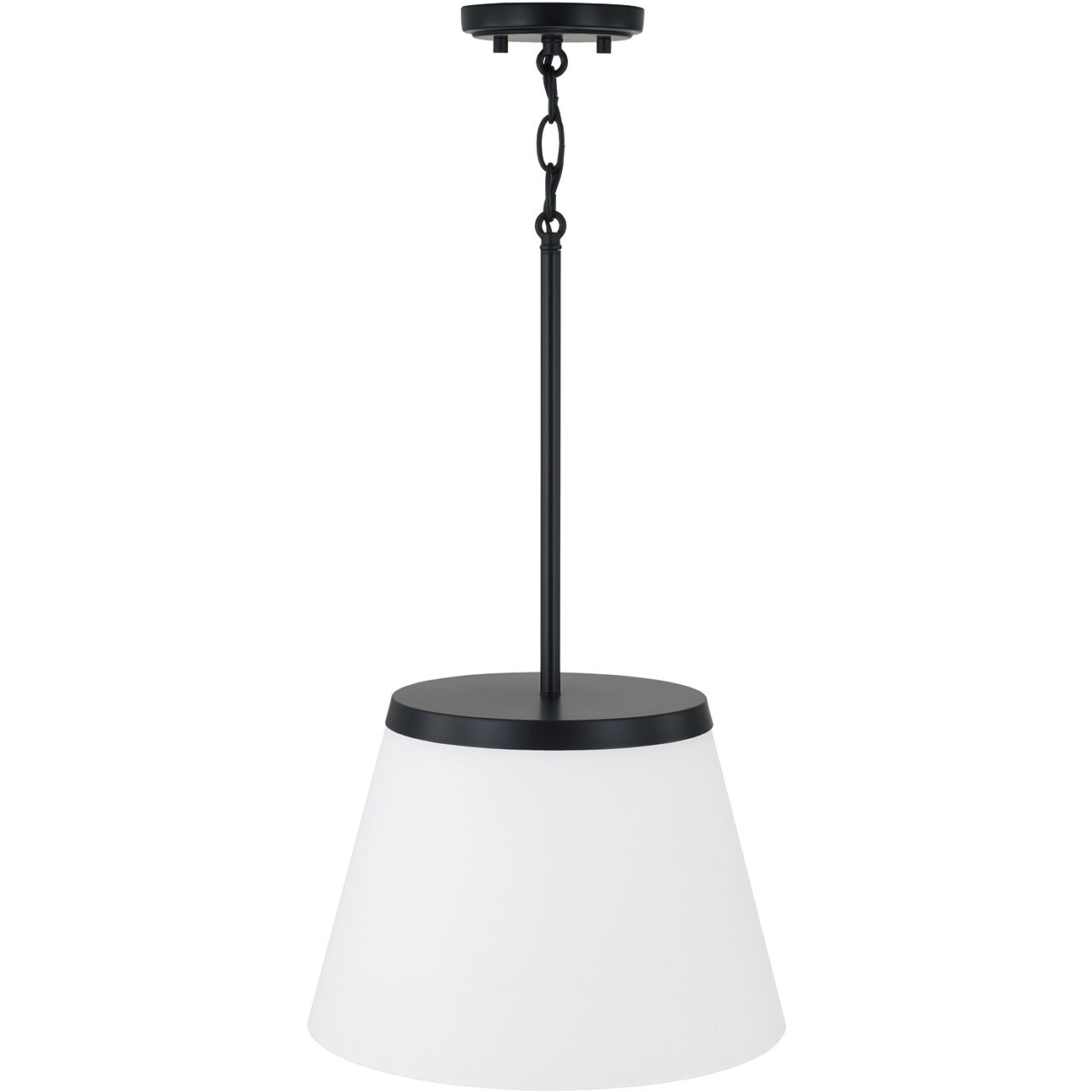 Drake 1 Light 13.25 inch Matte Black Pendant Ceiling Light