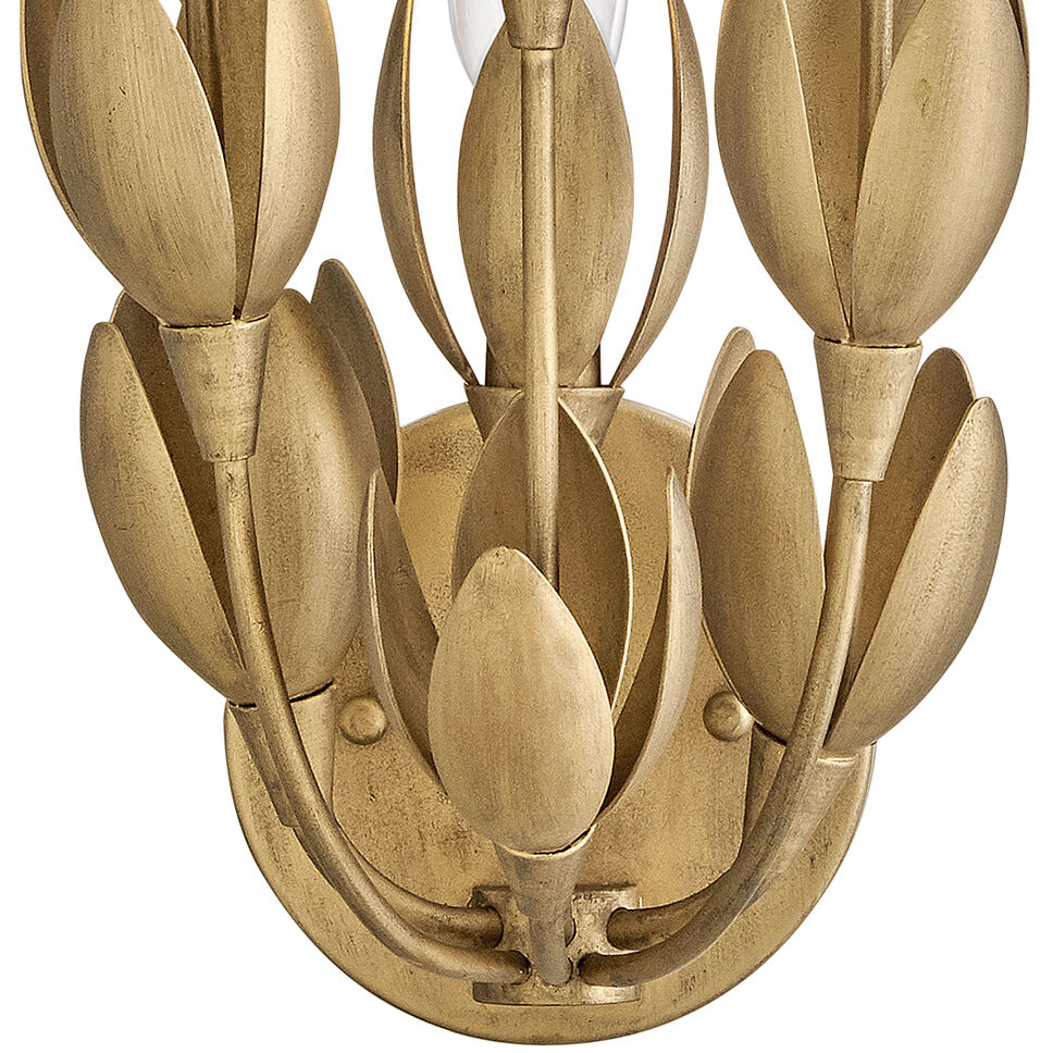 Lisa McDennon Flora 3 Light 7 inch Burnished Gold Sconce Wall Light, Sconce