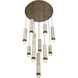 Cambre LED 22 inch Antique Brass Multi Drop Chandelier Ceiling Light