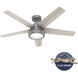 Burroughs 52 inch Matte Silver with Light Gray Oak Blades Ceiling Fan